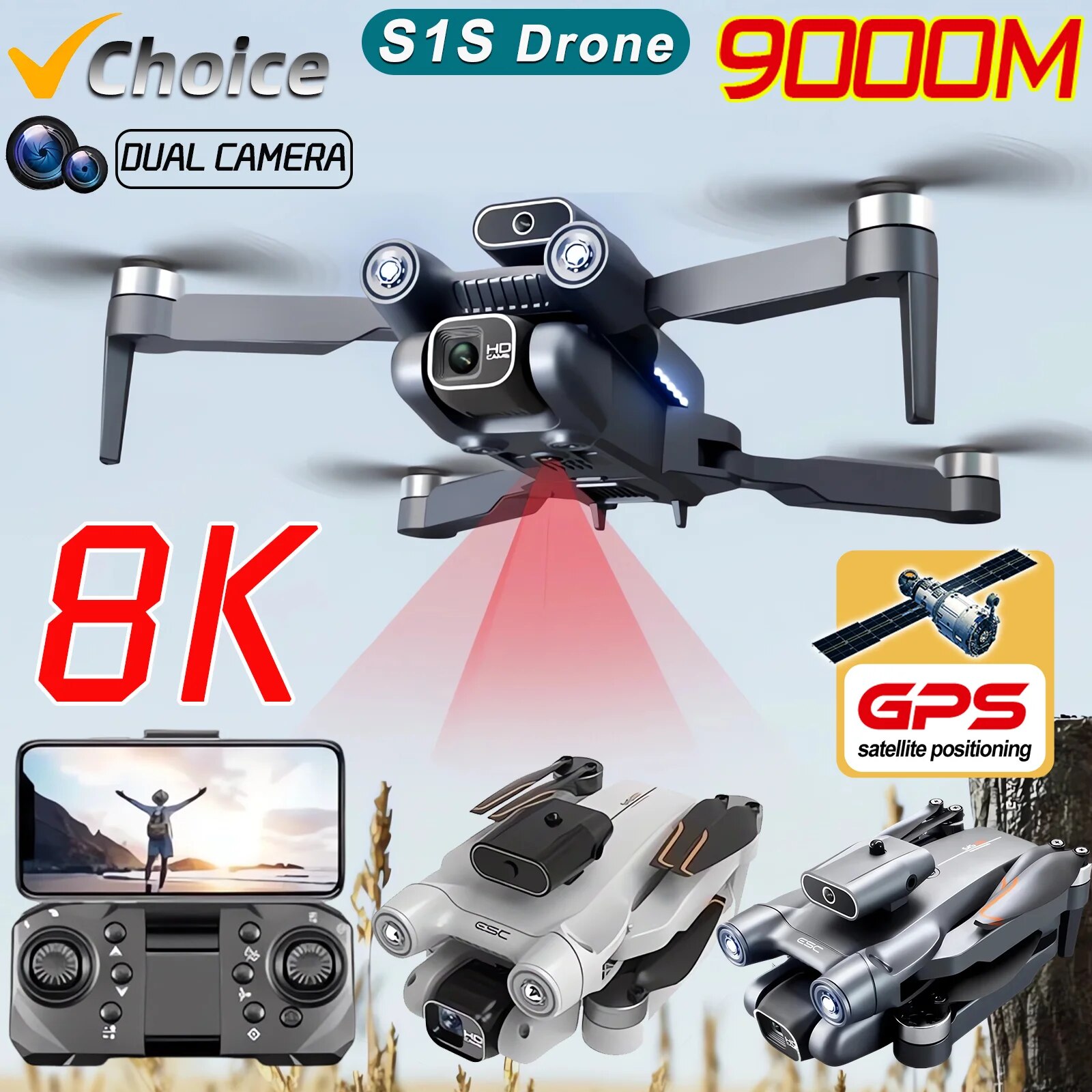 S1S Drone 5G Wifi 4K Professio - огляд і ціна Drone S1S Rc Quadcopter