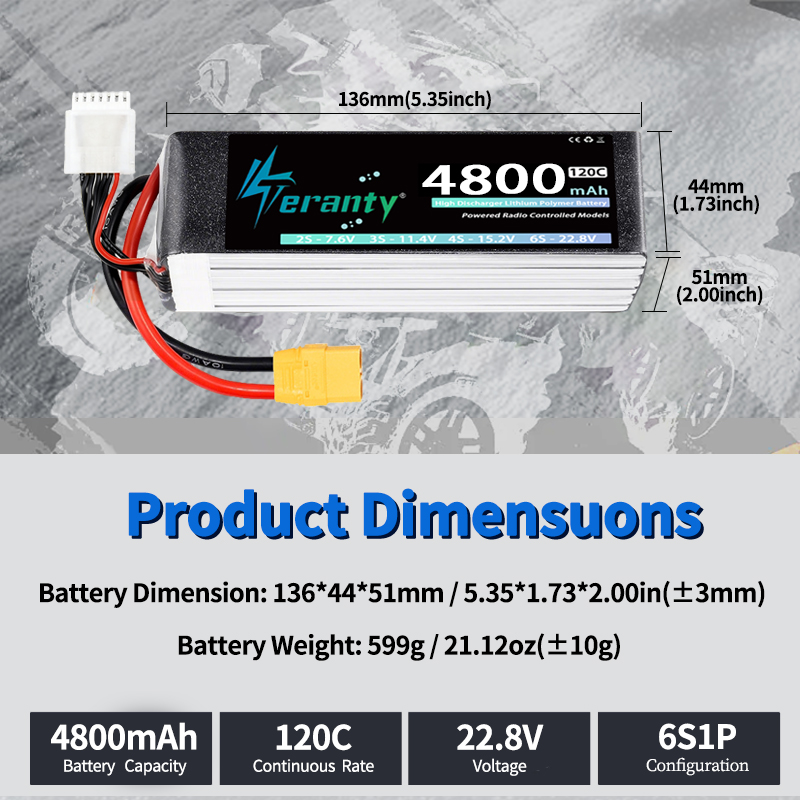 TERANTY 6S 4800mAh Lipo Batter - огляд і ціна Drone Rc Link