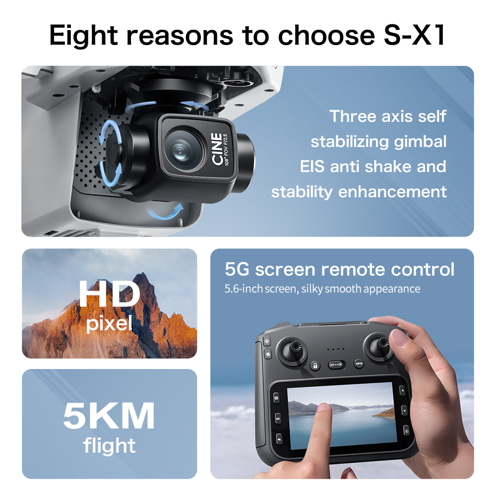 Original S-X1 Drone 8K HD Prof - огляд і ціна Drone Rc Harness